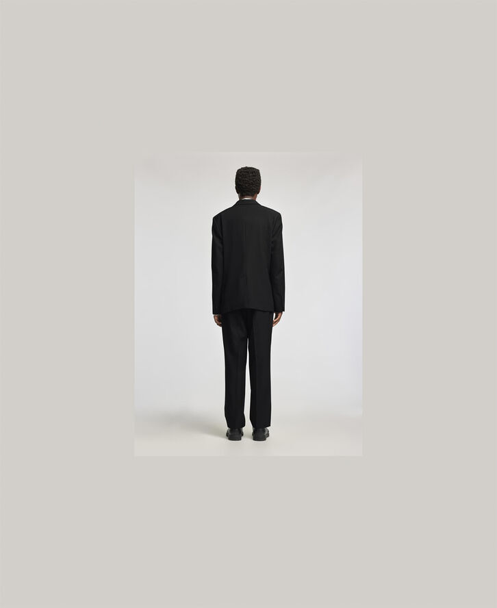 Annarr ANRJARL BLACK WOOL TROUSER Sort