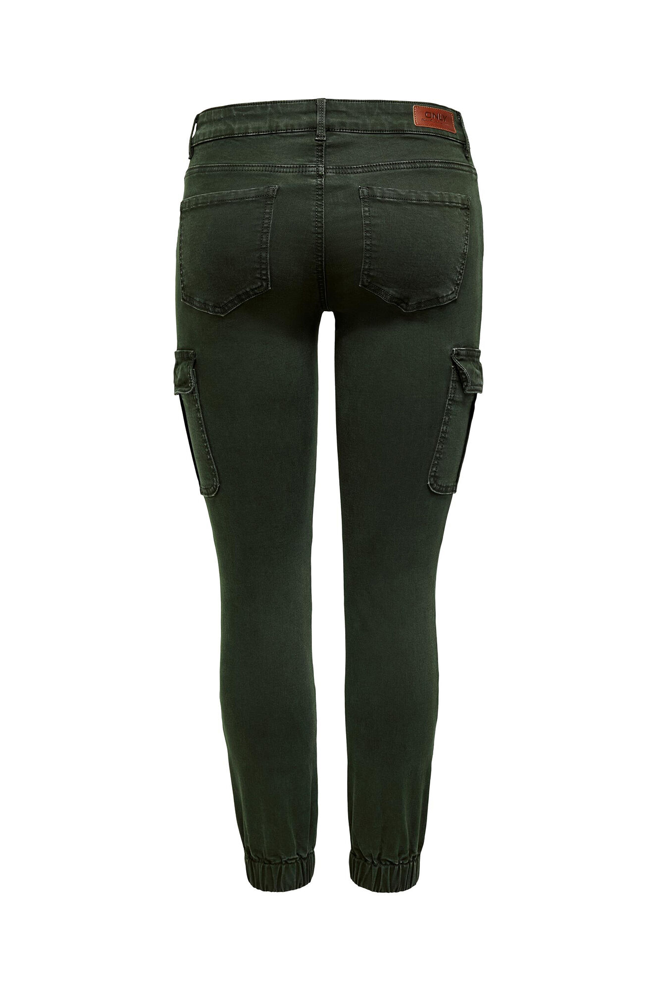 Calça jeans cargo skinny com bolsos laterais