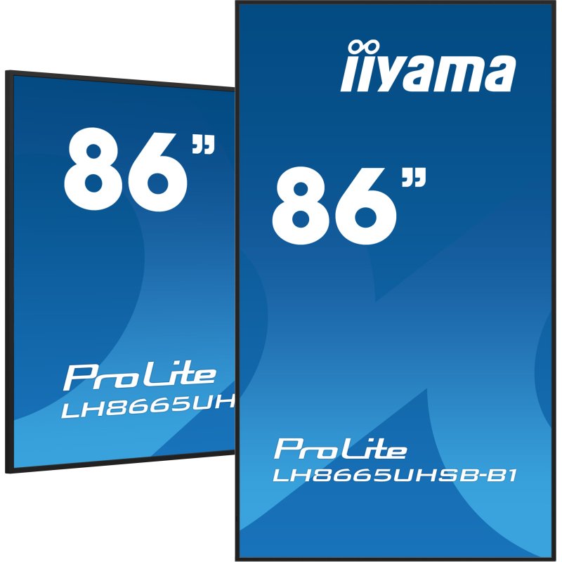 iiyama LH8665UHSB-B1 Écran d'affichage dynamique En forme de kiosk 2,18 m (86