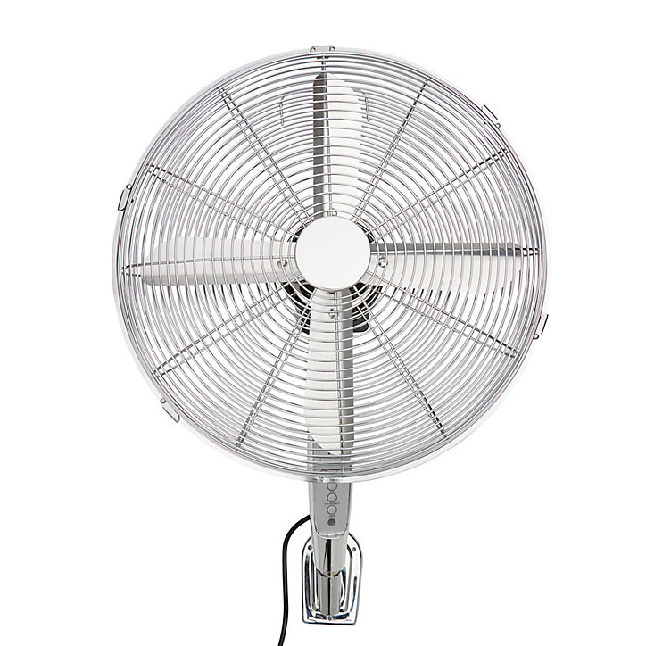 Ventilateur mural ZF-1602RW-2 oscillation à 86° 3 vitesses argent