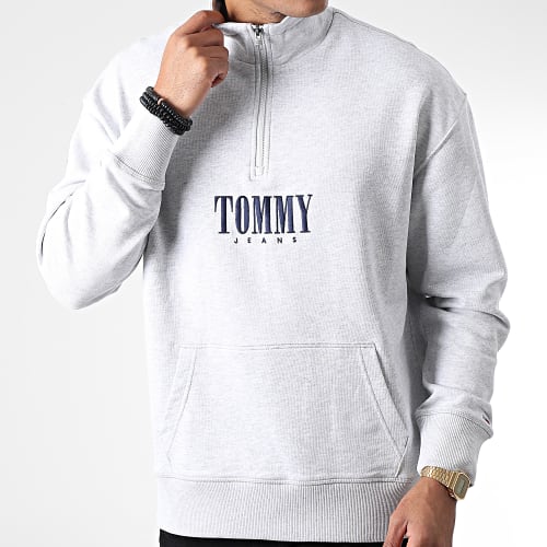 Sweat Col Zippé Relaxed Authentic 5021 Gris Chiné