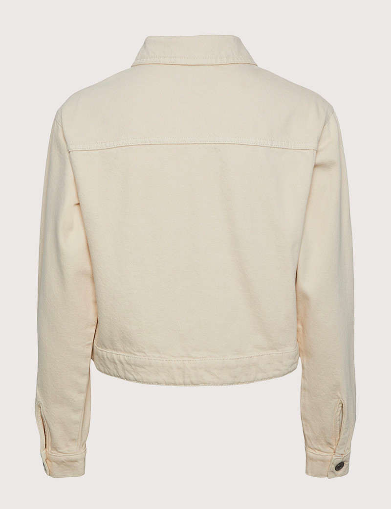 PIECES VESTE COURTE TESSIE BEIGE FEMME