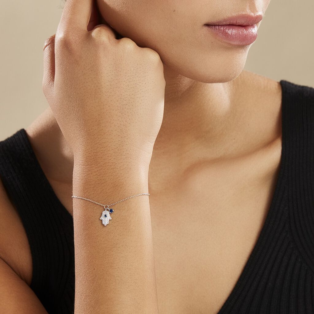 Bracelet Symbolique Argent Blanc Oxyde De Zirconium