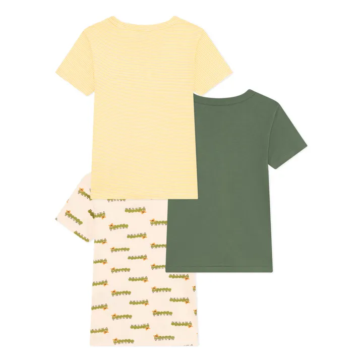 Petit Bateau Lot 3 T-shirts Millepieds | Vert kaki