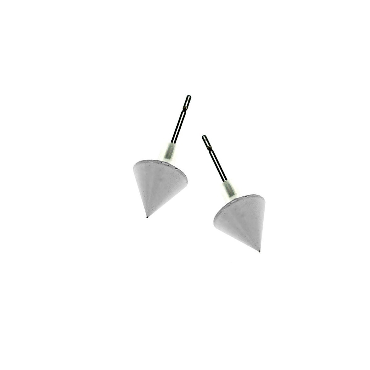 Boucles d'oreilles pointe blanche et strass
