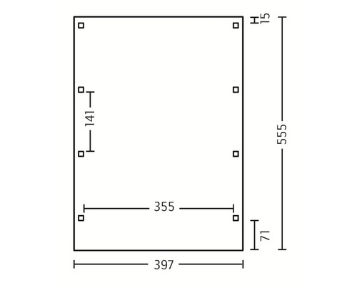 Enkele carport SKAN HOLZ Friesland 397x555 cm dompelgeïmpregneerd