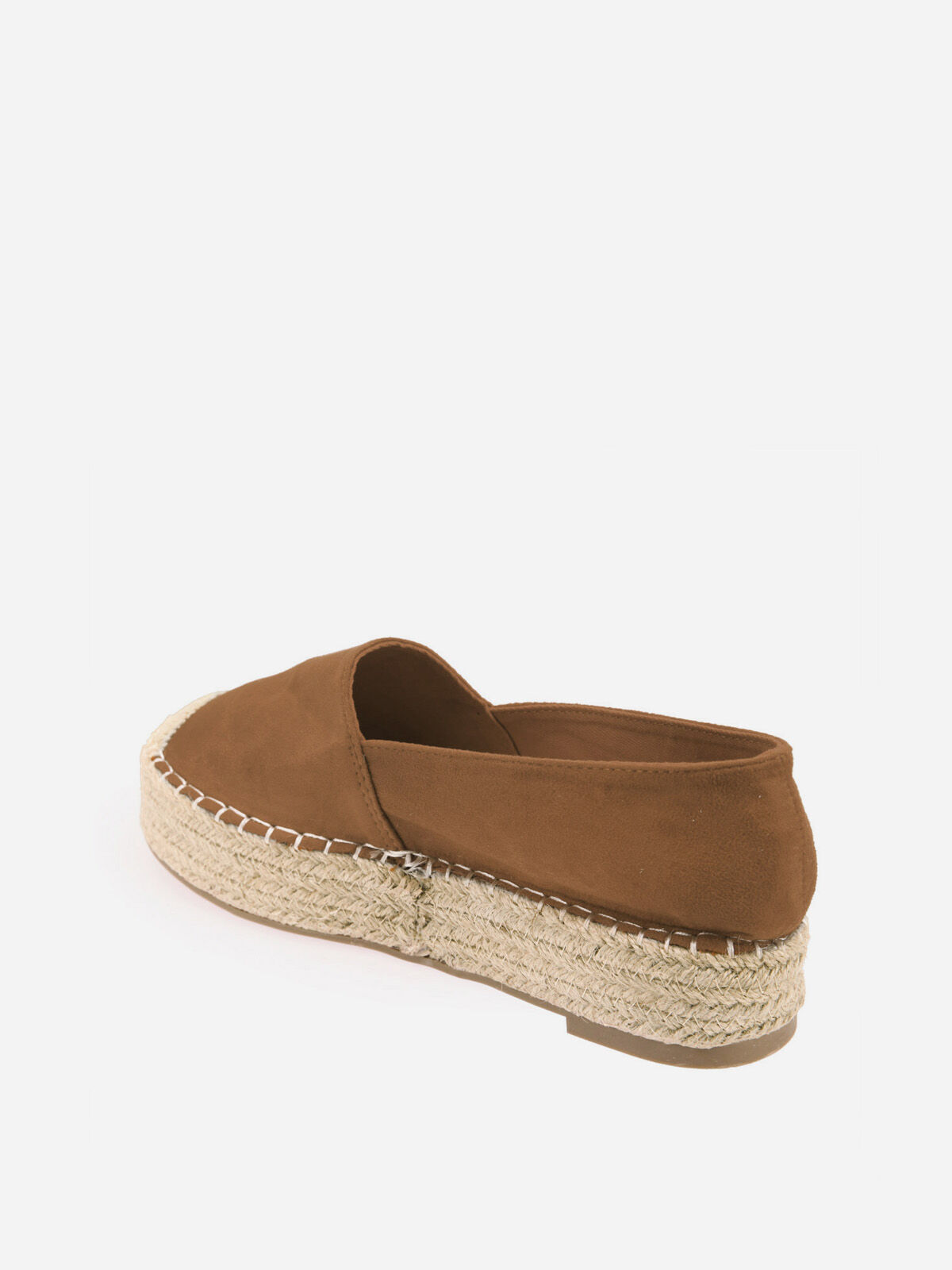 Espadrilles en suédine à plateforme- Camel