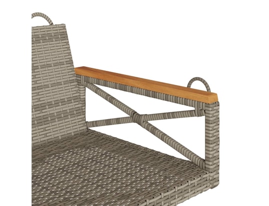 VIDAXL - Balancelle gris 109x62x40 cm résine tressée