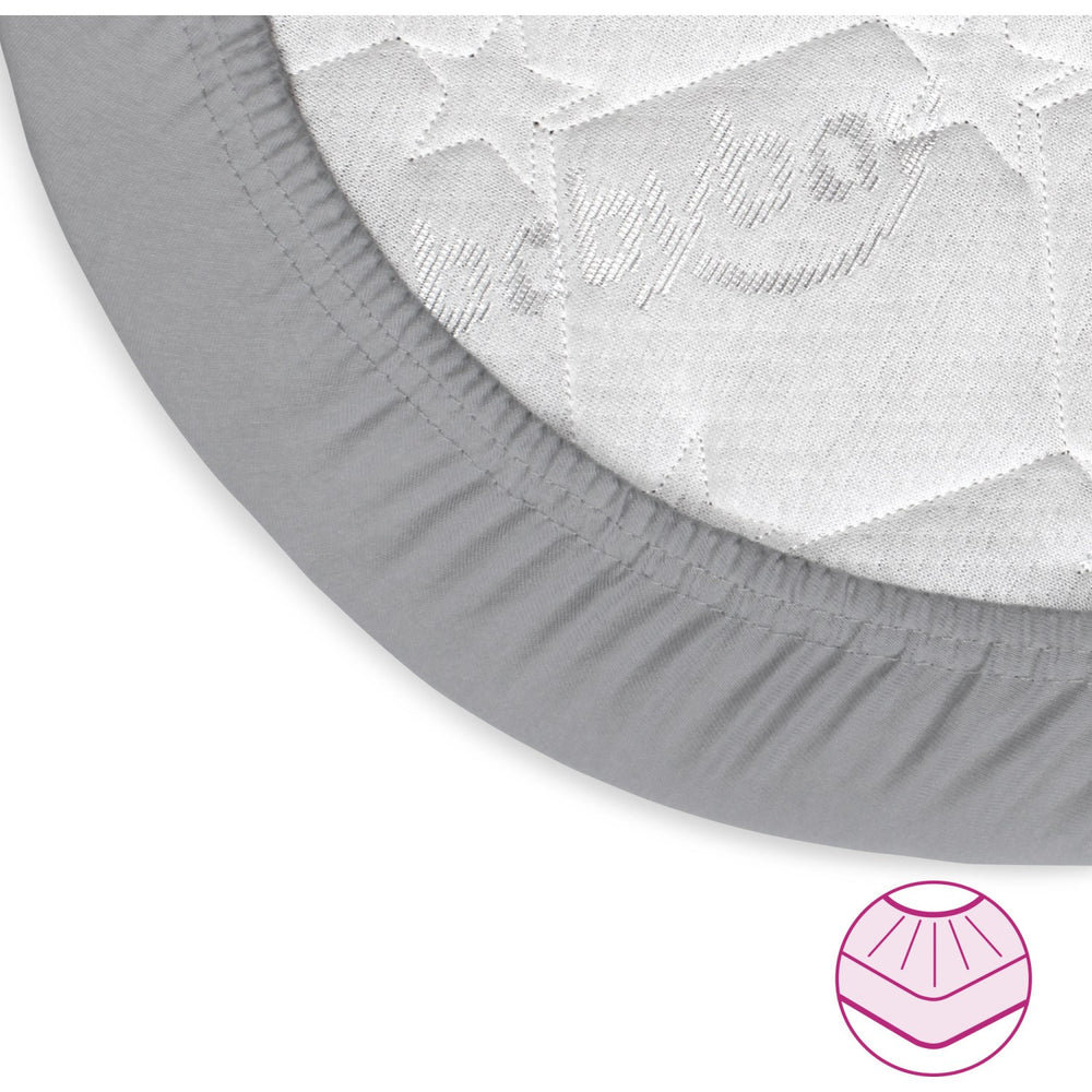 Køb babybay® Grey Jersey Cover Deluxe Lagen 2-Pak Boxspring Xxl