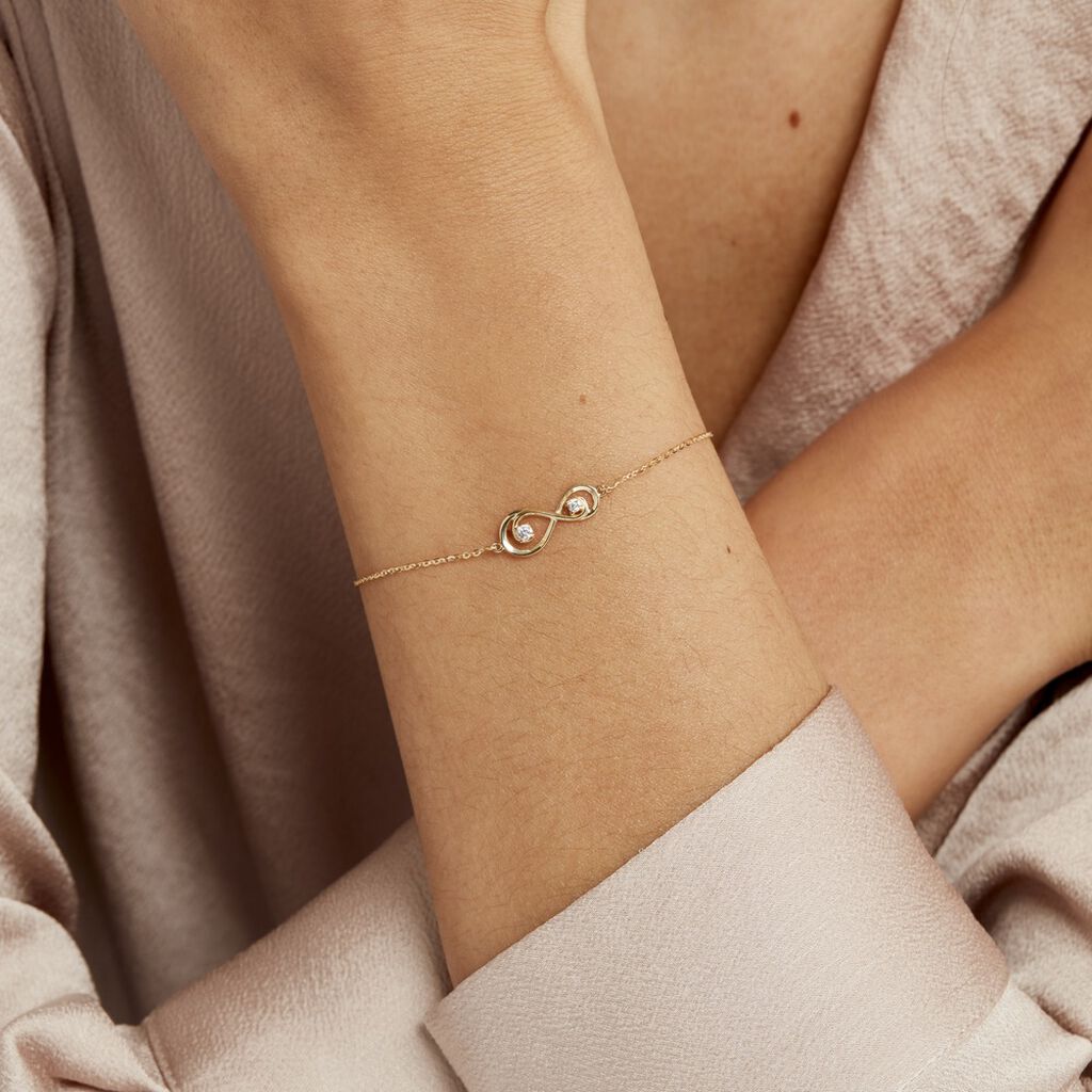 Bracelet Ademar Or Jaune Oxyde De Zirconium