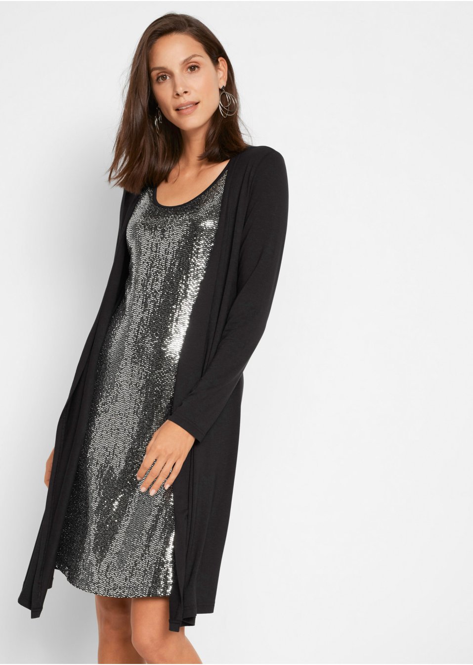 Robe style double épaisseur en viscose