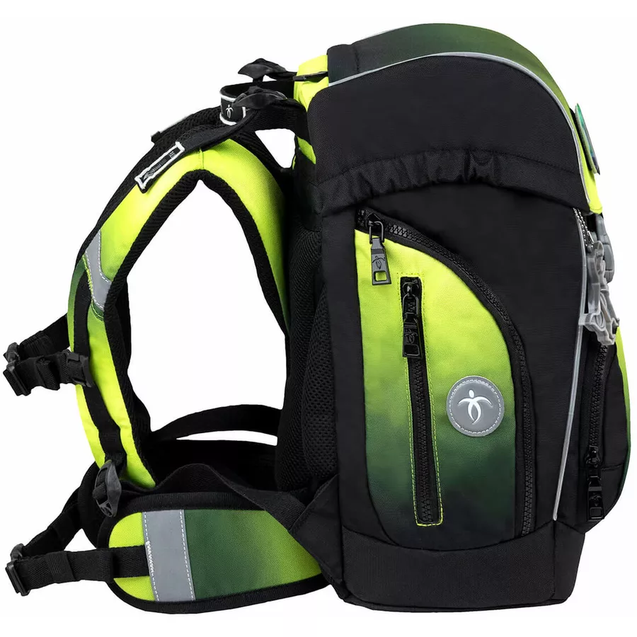 Belmil Schulranzen Premium Comfy Plus Set 5-teilig Black Green