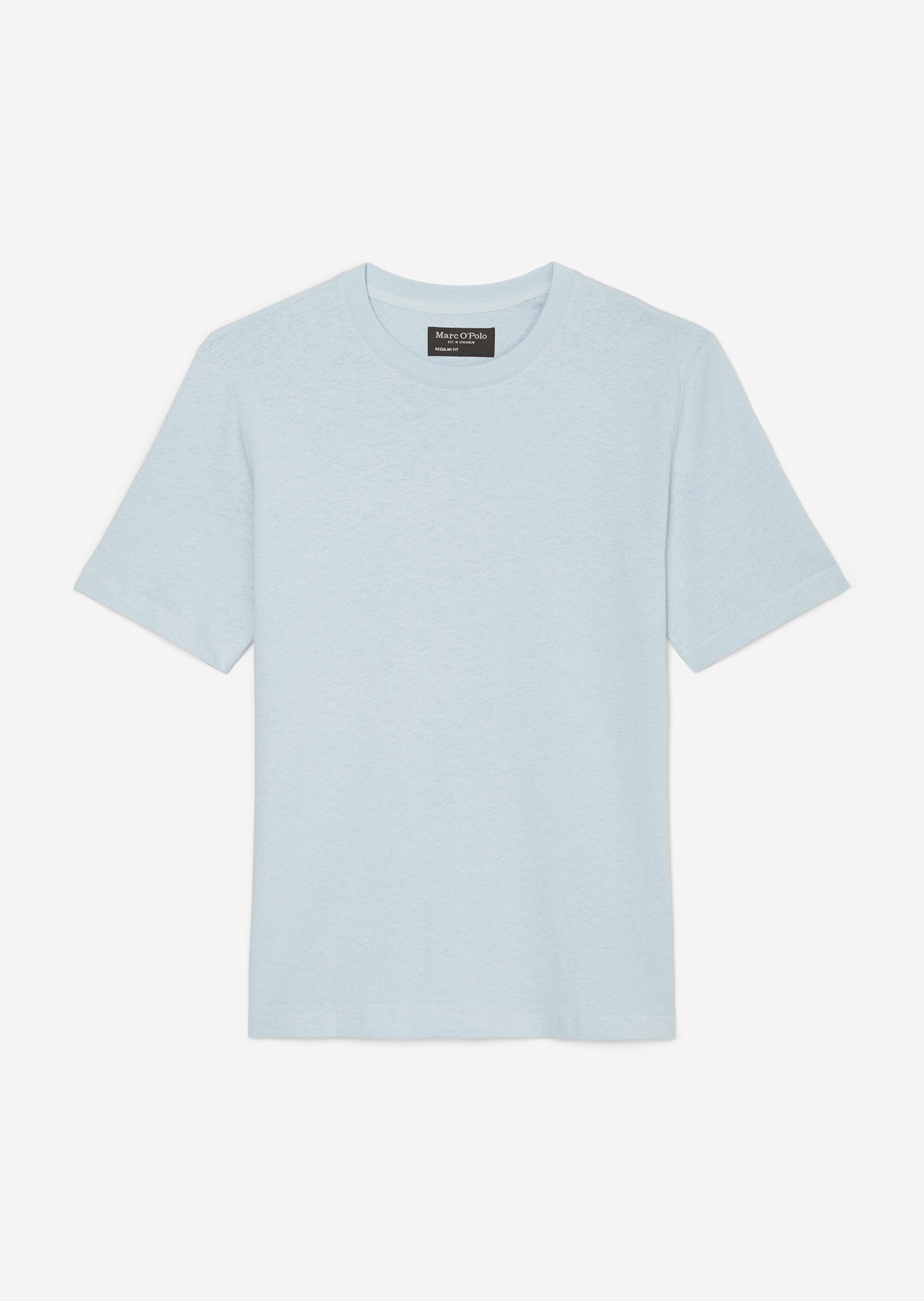 T-Shirt regular aus Bio-Baumwolle und Leinen