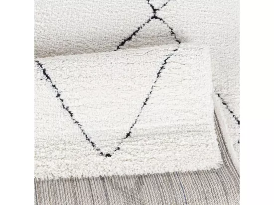 Tapis berbère shaggy - MARRAKECH 260 Noir 160*160