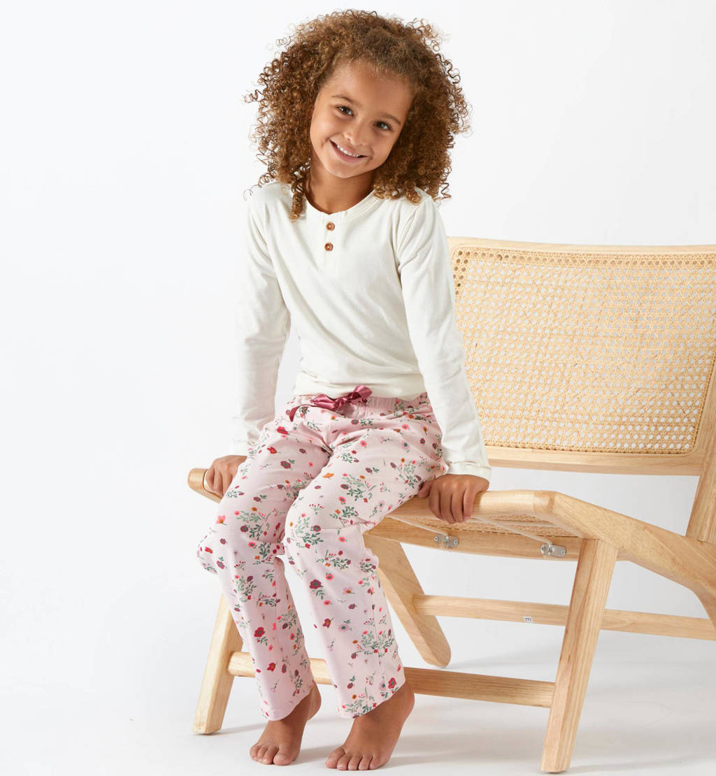 Little Label gebloemde pyjama van katoen roze