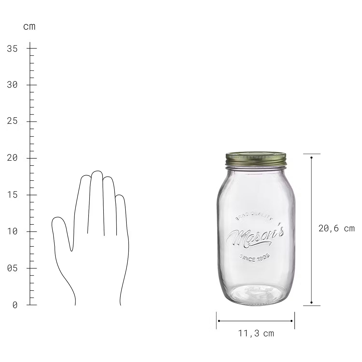 MASON'S Aufbewahrungsglas 3-tlg.