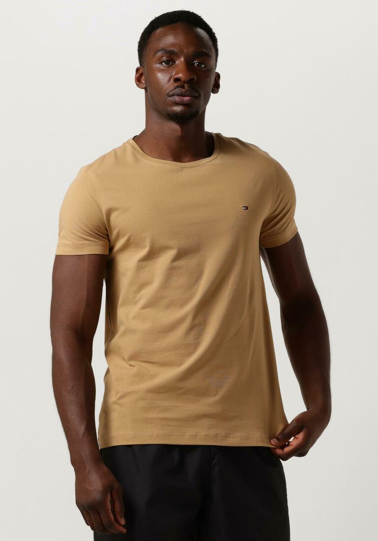 TOMMY HILFIGER khaki tommy hilfiger t-shirt stretch slim fit tee