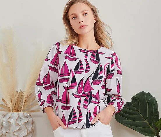 Bluse mit Print