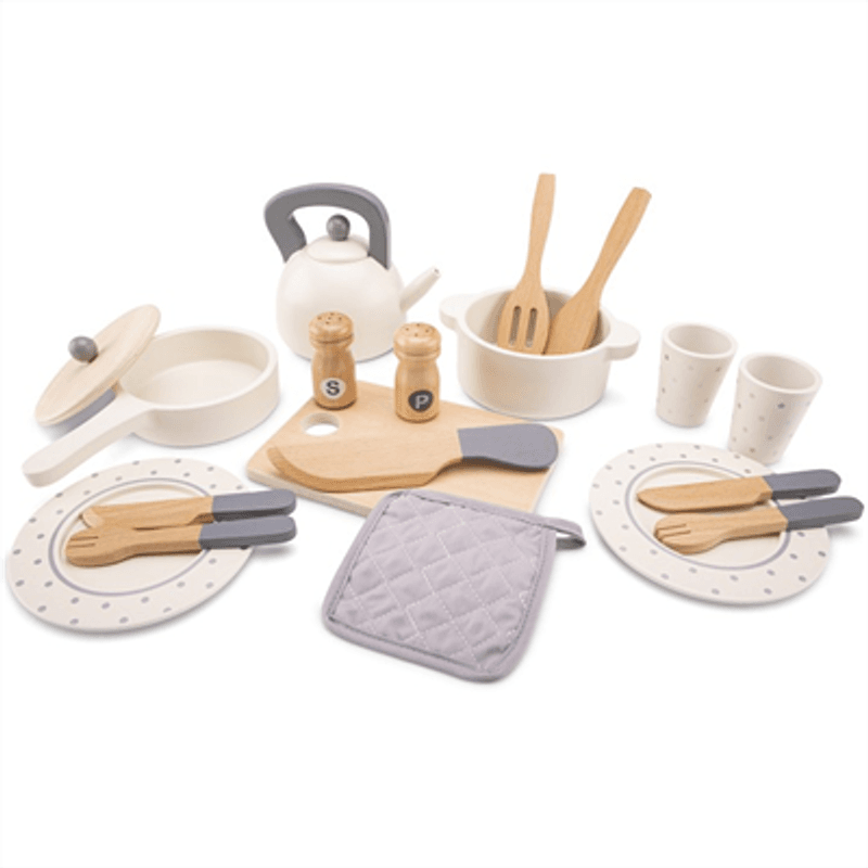 New Classic Toys Middagssett i tre, 20 deler