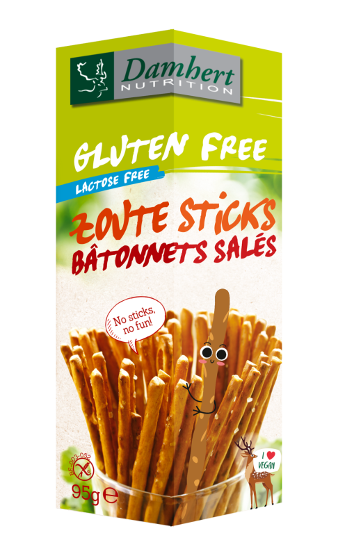 Damhert Zoute Sticks Glutenvrij 100g