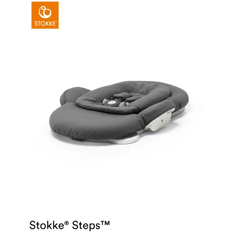STOKKE® Steps™ Babywippe Herringbone Grey  White Chassis