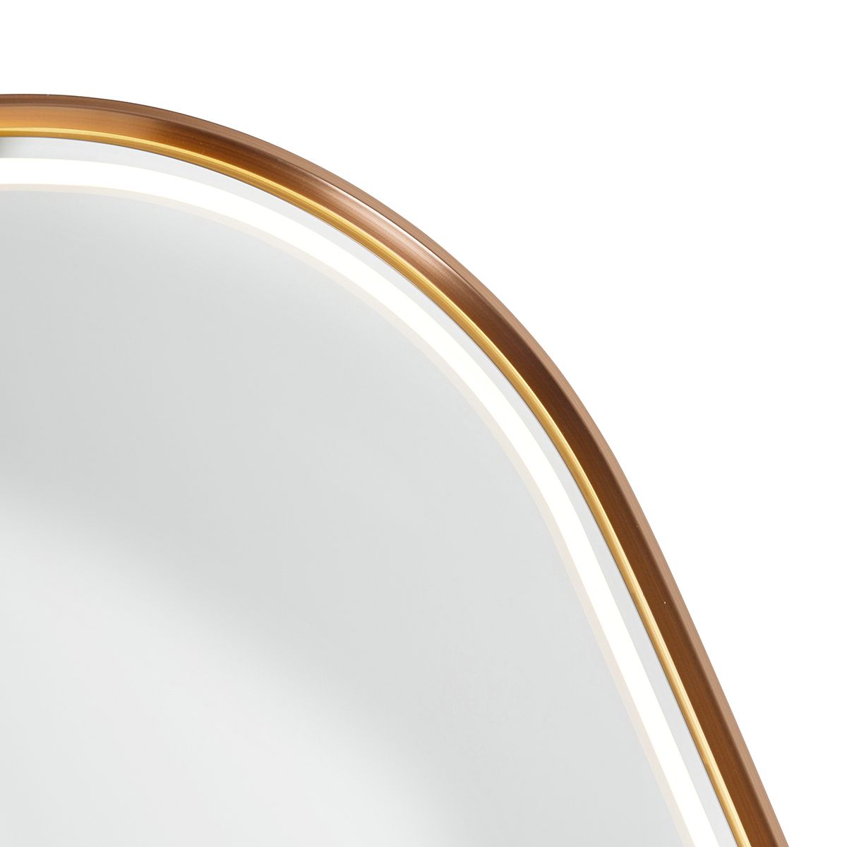 Badkamerspiegel rosé goud incl. LED en touch dimmer - Geraldien