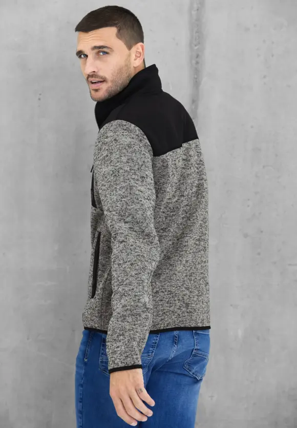 Outdoor Strickjacke - stone grey melange