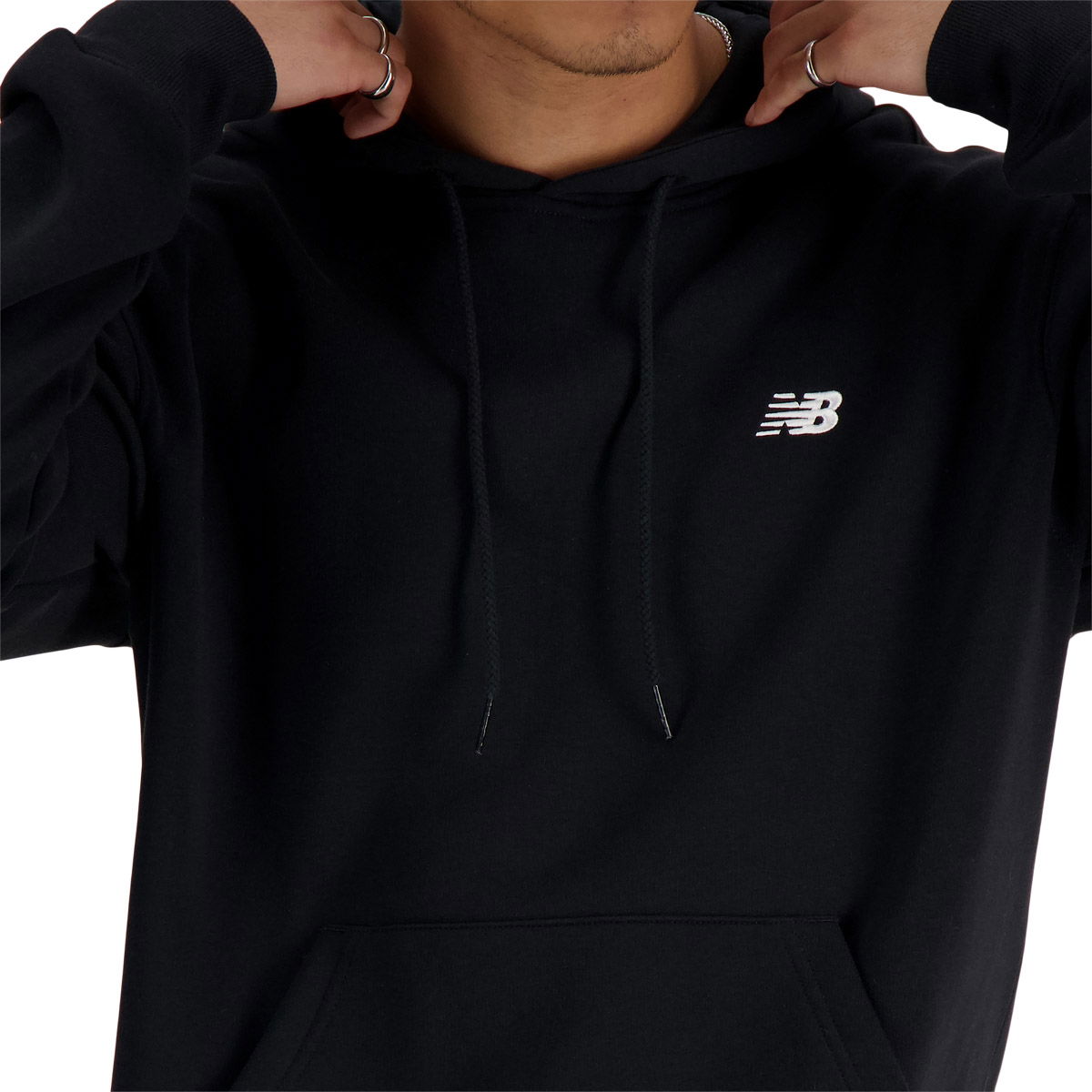 New Balance Small Logo Brushed Hættetrøje Herre