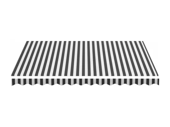 Tissu de remplacement pour auvent Anthracite et blanc 3,5x2,5 m