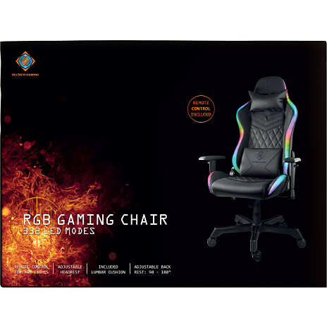 Deltaco RGB gamerstol GAM-080 - sort