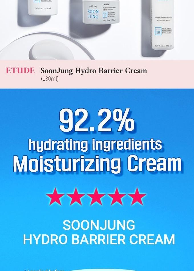 ETUDE - Soon Jung Hydro Barrier Cream JUMBO