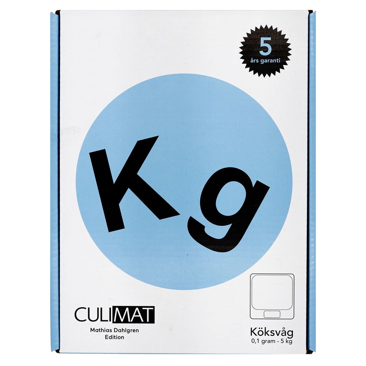 Vanntett kjøkkenvekt 5kg/0,1g