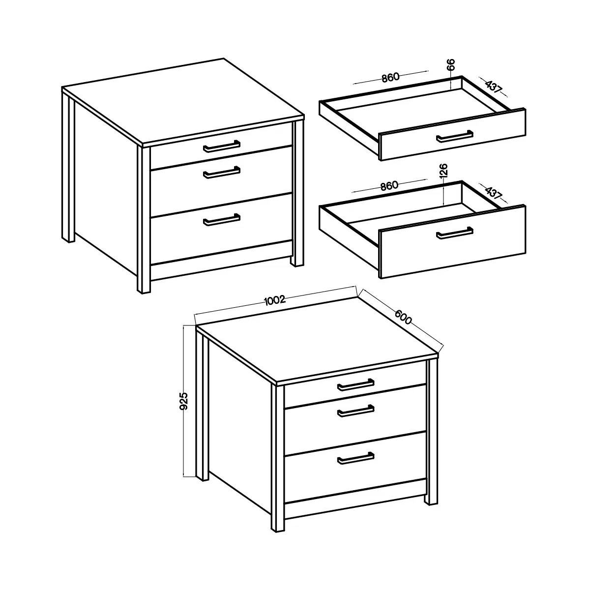 Unterschrank Sicilia Artisan Eiche,weiss