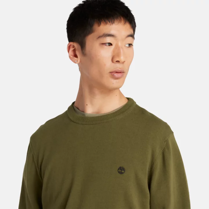 Pull à col rond Williams River pour homme en vert