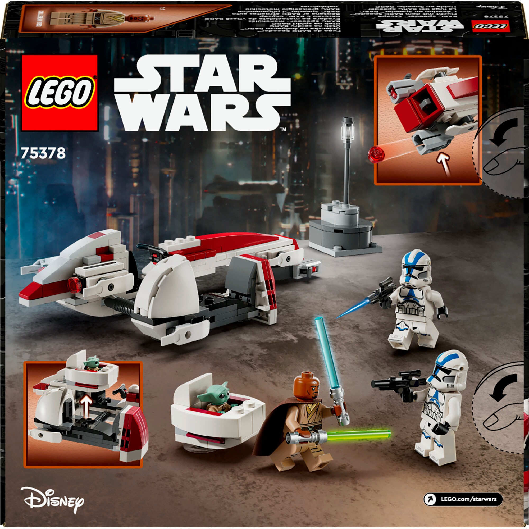 LEGO Konstruktionsspielzeug Star Wars Flucht mit dem BARC Speeder
