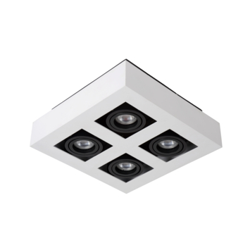Lucide XIRAX plafondspot LED Dim to warm GU10 2200K/3000K Wit