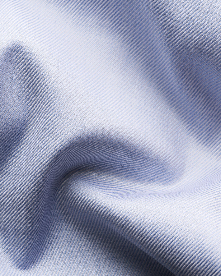 ETON Slim Fit Dark Blue Mélange Solid Cotton Tencel Lyocell Shirt Blå