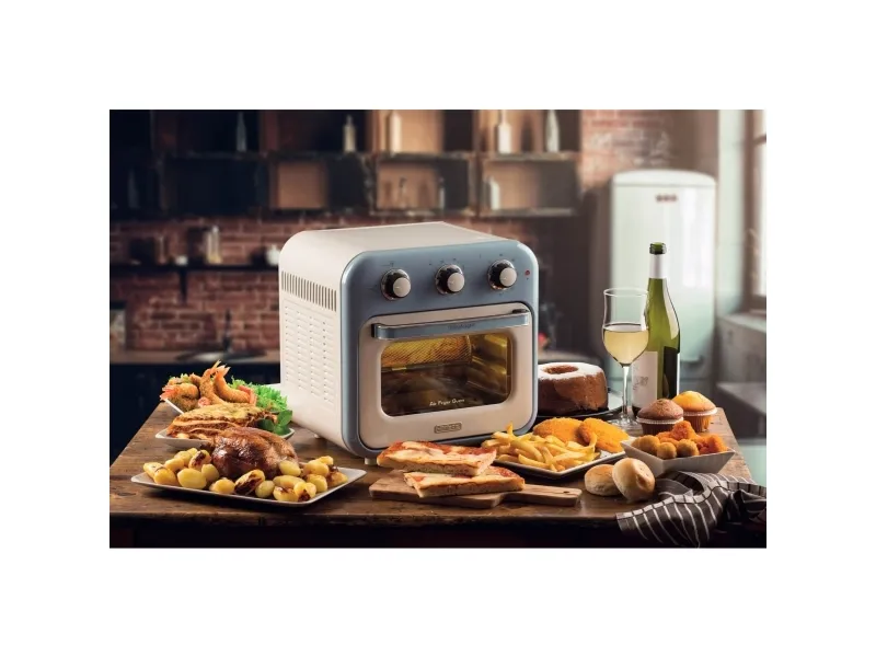Ariete 4632/05, Varmluftsteger, 16 L, 230 °C, 60 min., Enkelt, Lyse Blå
