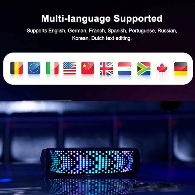 432 LED's Party Brille Programmierbare Festival Leuchtbrille Rave Accessoire mit Aufbewahrungs Tasche / App Steuerung (iOS/Android) - Schwarz