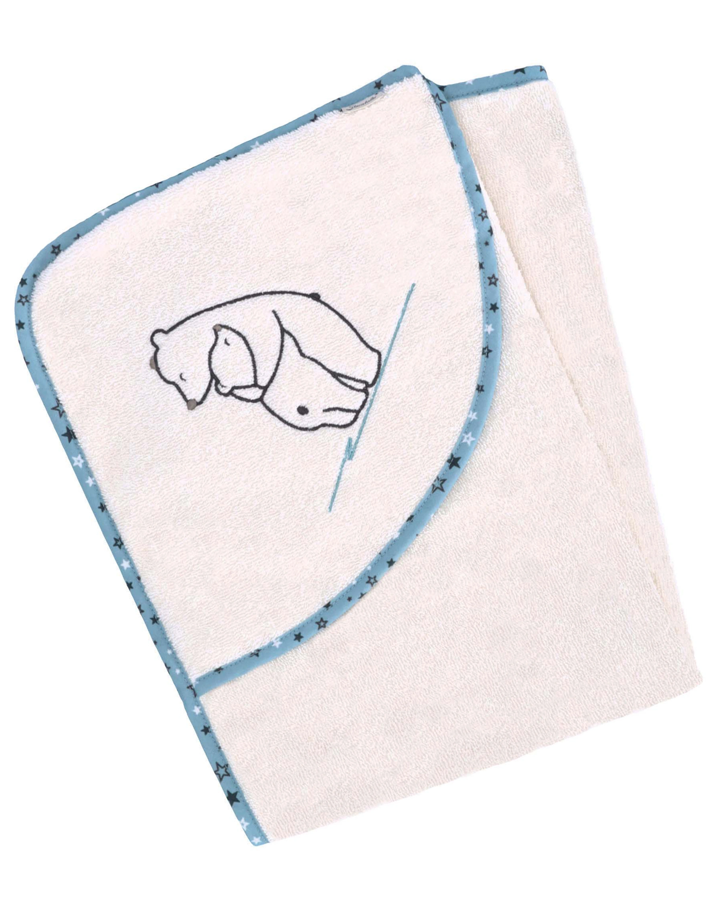 Kapuzen-Badetuch ELIA EISBÄR HUGS (80x80) in ecru