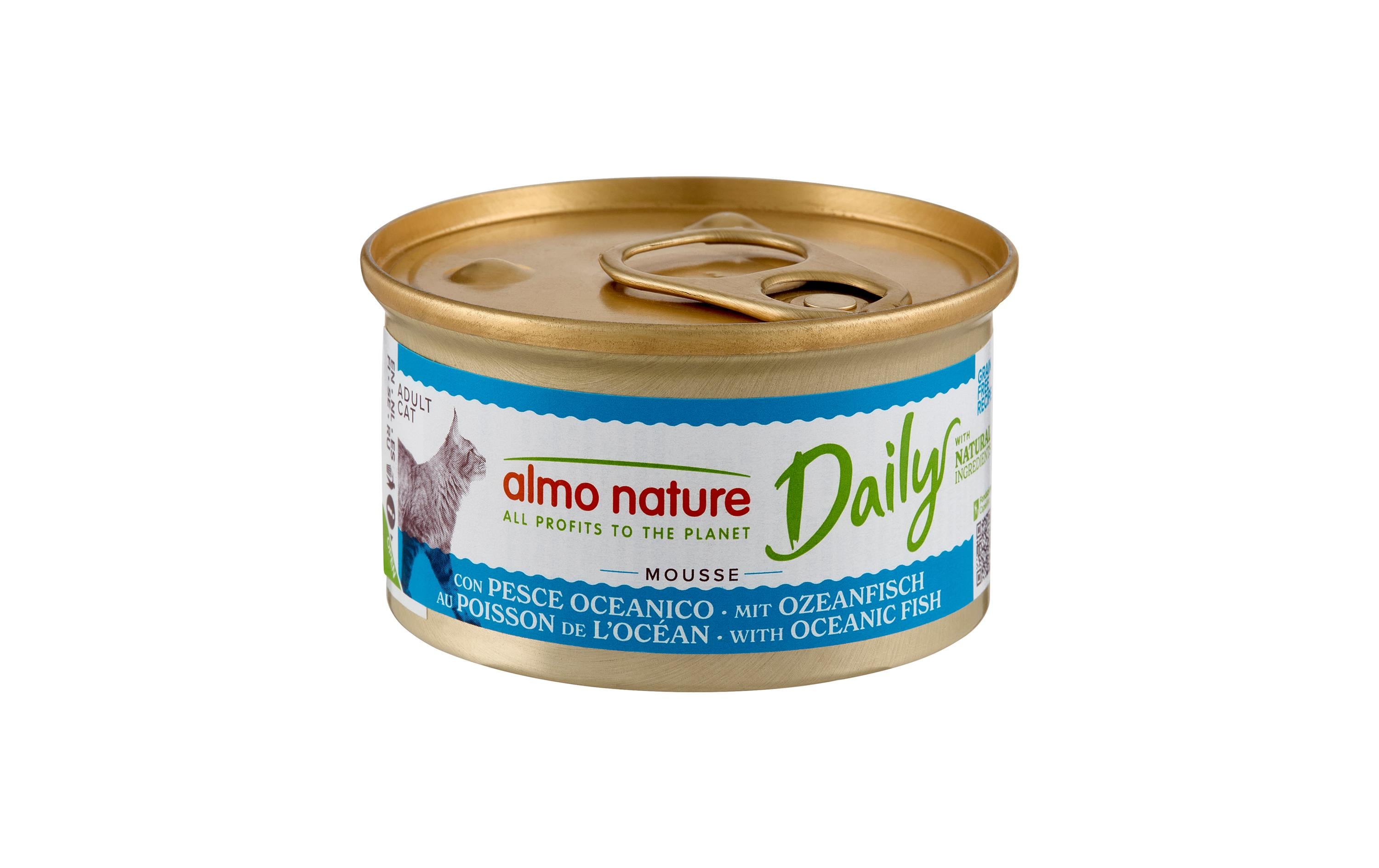 Nassfutter Daily Mousse mit Ozeanfisch 24 x 85gAlleinfuttermittel für ausgewachsene Katzen