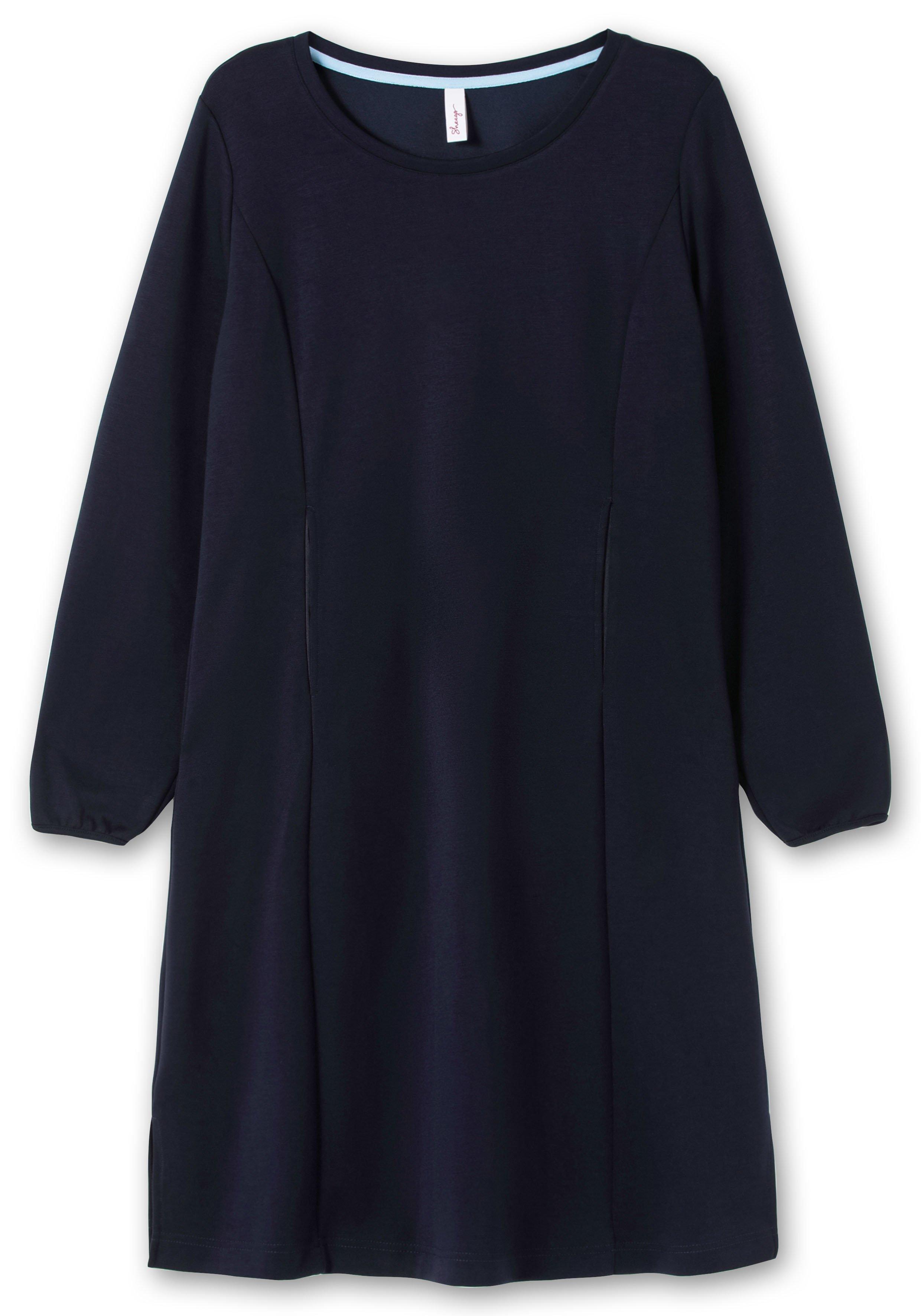 Shirtkleid in schwerer Qualität, mit Raffung hinten