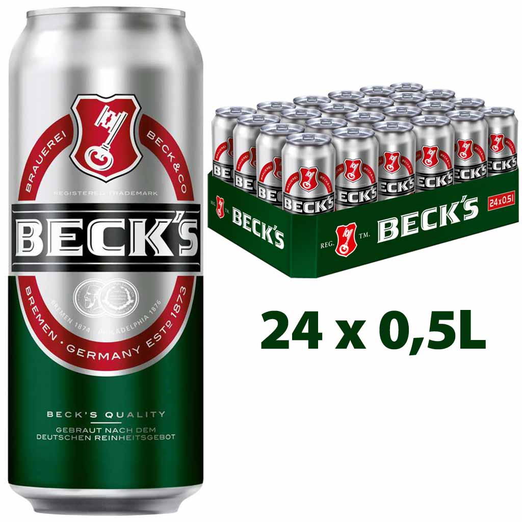 24x BECKS Pils Dosen je 0,5L =12L MHD:30.11.25