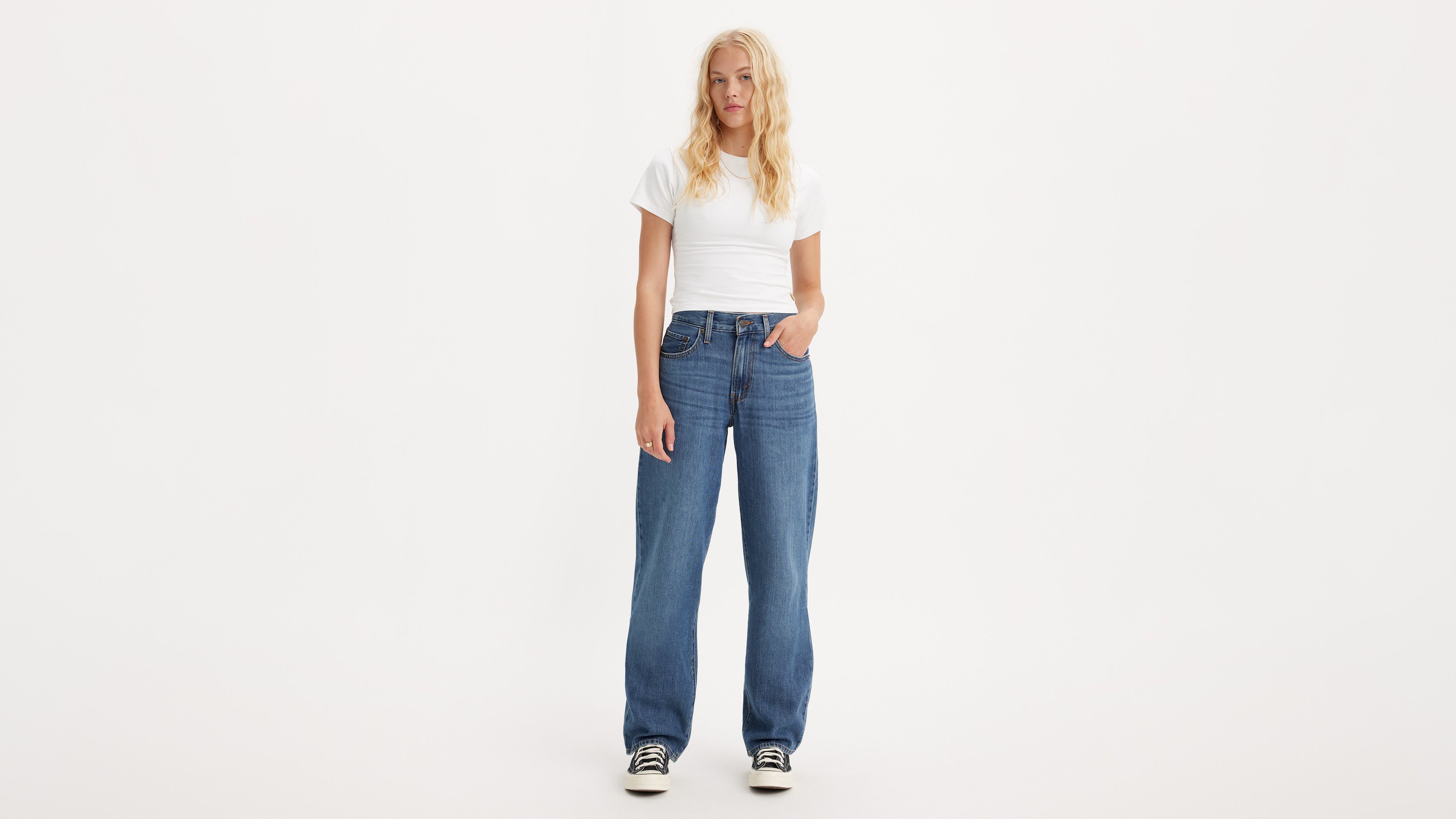 Jean Baggy Dad Lightweight - Blue Utopia - Bleu