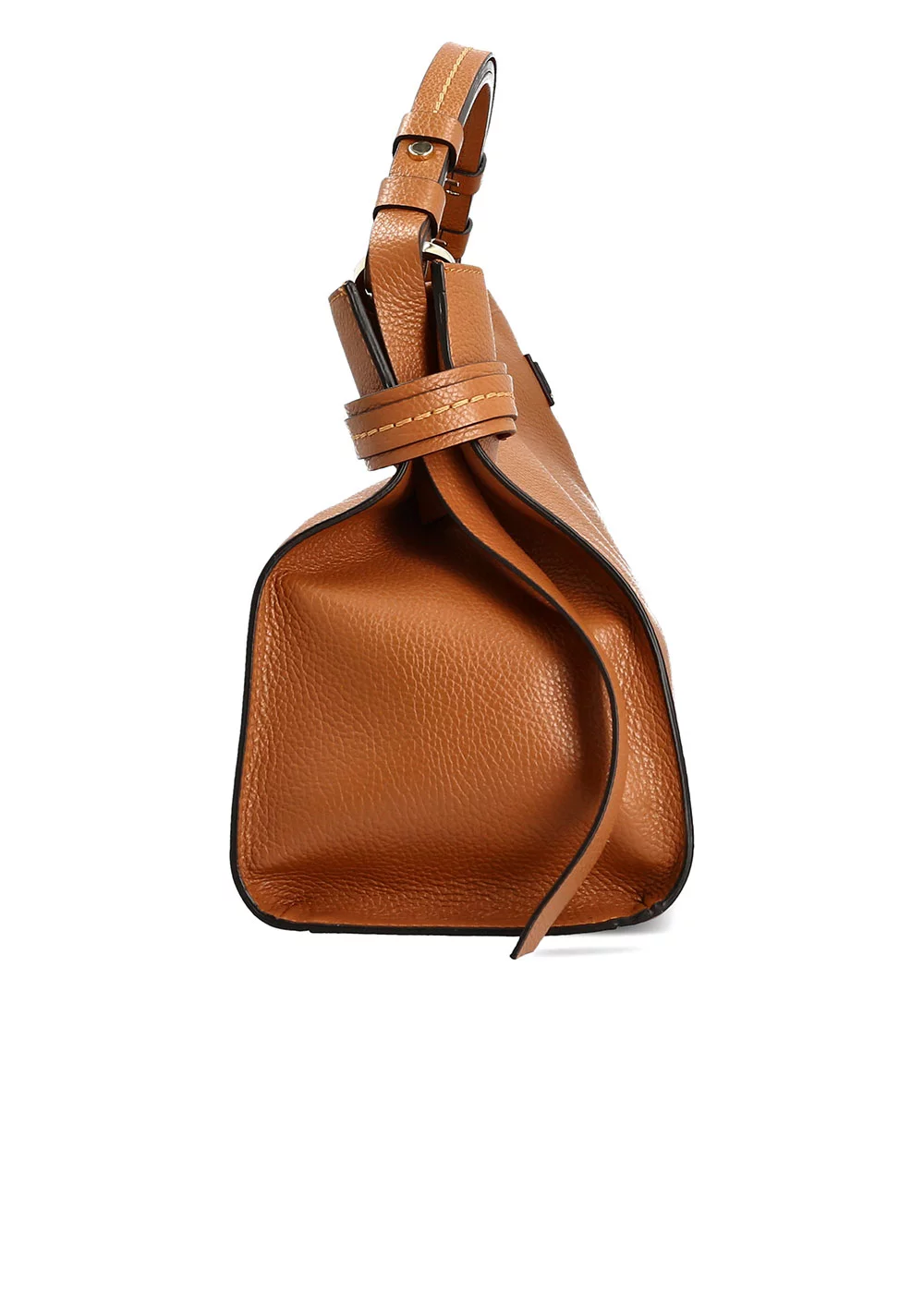 PORTE MAIN ANTOINETTE CUIR CAMEL