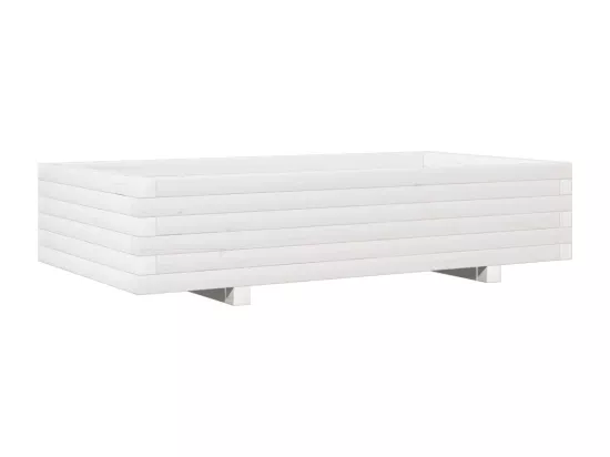 Jardinière bac lit surélevé bois blanche 110 x 60 x 45438 cm 02_0037366