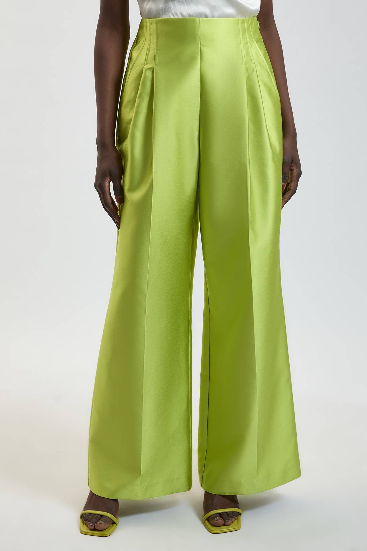 KarenMillen Pantalon Tailleur En Satin Structuré