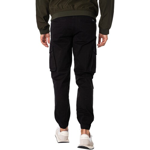Jack & Jones - Pantalones Holgados Tipo Cargo Con Puños Kane Negro