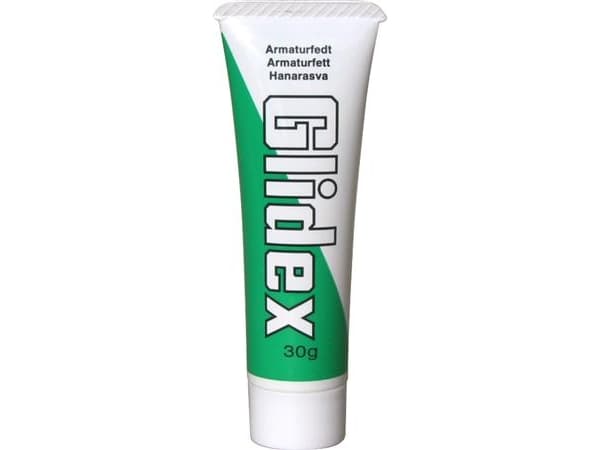UNIPAK Glidex Armaturfedt 30g tubefremstillet af en 100% ren, lugtsvag silikoneolie.