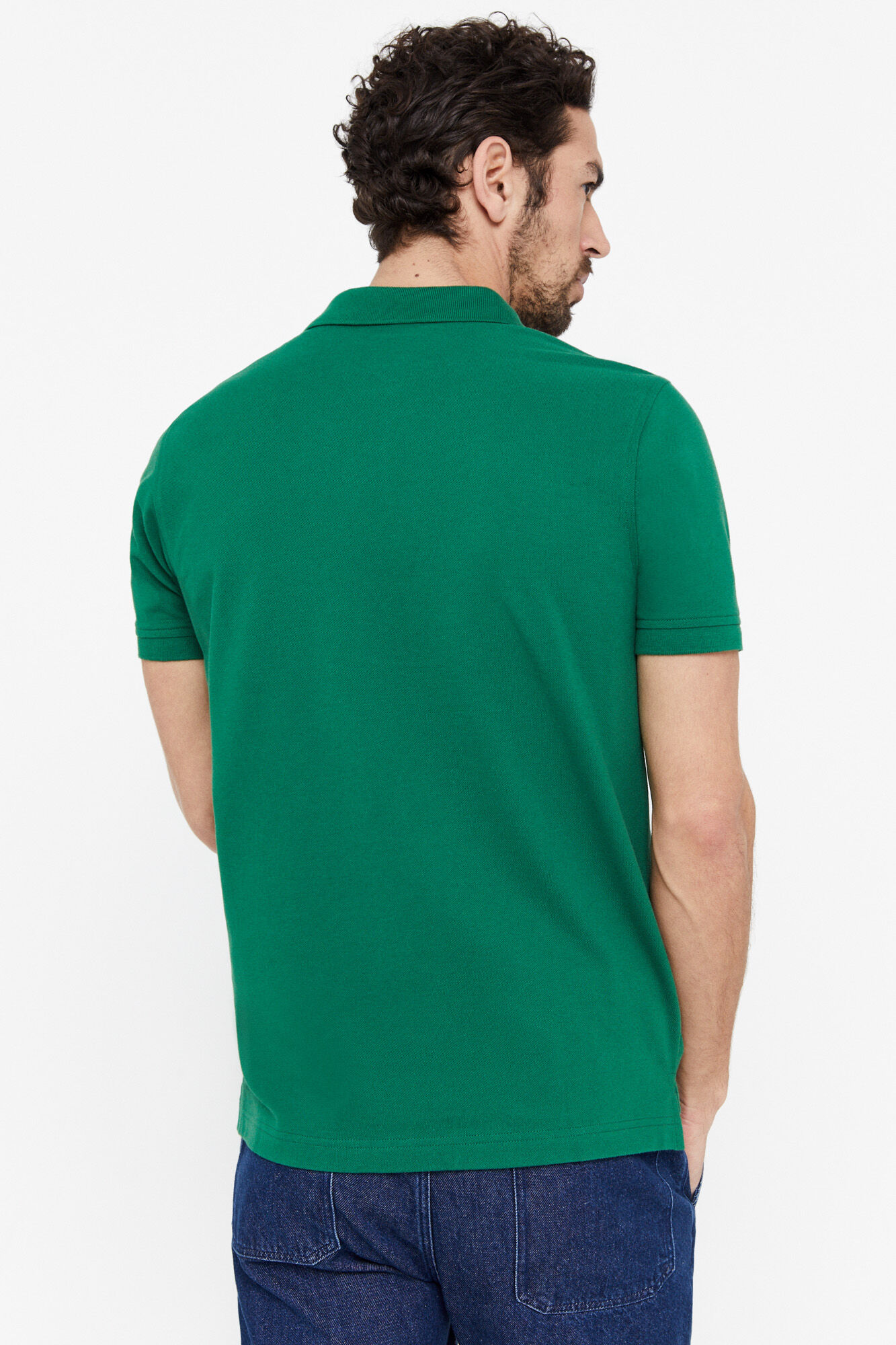 Polo piqué com logo - Verde